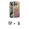 MARSİLYAN™- iPhone 16 Pro Max Kılıf Zirve Modern Prime - Siyah Bilvis Hayalet Cam Ekran Koruyucu + Pers Alüminyum Kamera Lens - GI