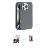 MARSİLYAN™- iPhone 16 Pro Max Kılıf Zirve Modern Prime - Siyah Bilvis Hayalet Cam Ekran Koruyucu + Bilvis Titan Kamera Lens - GS