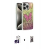 MARSİLYAN™- iPhone 16 Pro Max Kılıf Zirve Modern Prime - Siyah Bilvis Hayalet Cam Ekran Koruyucu + Bilvis Titan Kamera Lens - TMGI