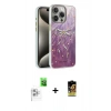 MARSİLYAN™- iPhone 16 Pro Max Kılıf Zirve Modern Prime - Siyah Buffer Cam Ekran Koruyucu + Beyaz Raze Metal Kamera Lens