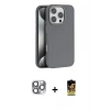 MARSİLYAN™- iPhone 16 Pro Max Kılıf Zirve Modern Prime - Siyah Buffer Cam Ekran Koruyucu + Pers Alüminyum Kamera Lens - GI
