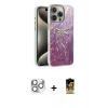 MARSİLYAN™- iPhone 16 Pro Max Kılıf Zirve Modern Prime - Siyah Buffer Cam Ekran Koruyucu + Pers Alüminyum Kamera Lens - GS