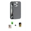 MARSİLYAN™- iPhone 16 Pro Max Kılıf Zirve Modern Prime - Siyah Buffer Cam Ekran Koruyucu + Raze Metal Kamera Lens - NLGY