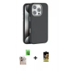 MARSİLYAN™- iPhone 16 Pro Max Kılıf Zirve Modern Prime - Siyah Buffer Cam Ekran Koruyucu + Raze Metal Kamera Lens - NLGY