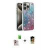 MARSİLYAN™- iPhone 16 Pro Max Kılıf Zirve Modern Prime - Siyah Buffer Cam Ekran Koruyucu + Natural Grey Raze Metal Kamera Lens