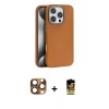 MARSİLYAN™- iPhone 16 Pro Max Kılıf Zirve Modern Prime - Siyah Buffer Cam Ekran Koruyucu + Pers Alüminyum Kamera Lens - CLTM