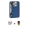 MARSİLYAN™- iPhone 16 Pro Max Kılıf Zirve Modern Prime - Siyah Buffer Cam Ekran Koruyucu + Pers Alüminyum Kamera Lens - GS