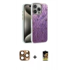 MARSİLYAN™- iPhone 16 Pro Max Kılıf Zirve Modern Prime - Siyah Buffer Cam Ekran Koruyucu + Pers Alüminyum Kamera Lens - CLTM