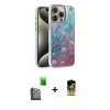 MARSİLYAN™- iPhone 16 Pro Max Kılıf Zirve Modern Prime - Siyah Buffer Cam Ekran Koruyucu + Siyah Raze Metal Kamera Lens