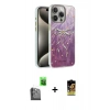 MARSİLYAN™- iPhone 16 Pro Max Kılıf Zirve Modern Prime - Siyah Buffer Cam Ekran Koruyucu + Siyah Raze Metal Kamera Lens