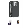 MARSİLYAN™- iPhone 16 Pro Max Kılıf Zirve Modern Prime - Siyah Buffer Hayalet Cam Ekran Koruyucu + Bilvis Titan Kamera Lens - TMGI