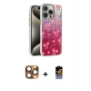 MARSİLYAN™- iPhone 16 Pro Max Kılıf Zirve Modern Prime - Siyah Buffer Hayalet Cam Ekran Koruyucu + Çöl Titanyum Pers Alüminyum Kamera Lens