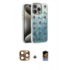 MARSİLYAN™- iPhone 16 Pro Max Kılıf Zirve Modern Prime - Siyah Buffer Hayalet Cam Ekran Koruyucu + Çöl Titanyum Pers Alüminyum Kamera Lens