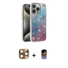 MARSİLYAN™- iPhone 16 Pro Max Kılıf Zirve Modern Prime - Siyah Buffer Hayalet Cam Ekran Koruyucu + Çöl Titanyum Pers Alüminyum Kamera Lens
