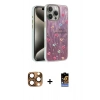 MARSİLYAN™- iPhone 16 Pro Max Kılıf Zirve Modern Prime - Siyah Buffer Hayalet Cam Ekran Koruyucu + Çöl Titanyum Pers Alüminyum Kamera Lens