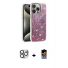 MARSİLYAN™- iPhone 16 Pro Max Kılıf Zirve Modern Prime - Siyah Buffer Hayalet Cam Ekran Koruyucu + Gri Pers Alüminyum Kamera Lens
