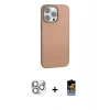 MARSİLYAN™- iPhone 16 Pro Max Kılıf Zirve Modern Prime - Siyah Buffer Hayalet Cam Ekran Koruyucu + Pers Alüminyum Kamera Lens - GS