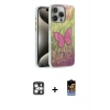 MARSİLYAN™- iPhone 16 Pro Max Kılıf Zirve Modern Prime - Siyah Buffer Hayalet Cam Ekran Koruyucu + PVD Metal Kamera Lens - GS