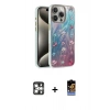 MARSİLYAN™- iPhone 16 Pro Max Kılıf Zirve Modern Prime - Siyah Buffer Hayalet Cam Ekran Koruyucu + PVD Metal Kamera Lens - GS