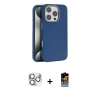 MARSİLYAN™- iPhone 16 Pro Max Kılıf Zirve Modern Prime - Siyah Buffer Hayalet Cam Ekran Koruyucu + Pers Alüminyum Kamera Lens - GS