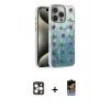 MARSİLYAN™- iPhone 16 Pro Max Kılıf Zirve Modern Prime - Siyah Buffer Hayalet Cam Ekran Koruyucu + PVD Metal Kamera Lens - GD