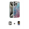 MARSİLYAN™- iPhone 16 Pro Max Kılıf Zirve Modern Prime - Siyah Buffer Hayalet Cam Ekran Koruyucu + PVD Metal Kamera Lens - GD