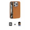 MARSİLYAN™- iPhone 16 Pro Max Kılıf Zirve Modern Prime - Siyah Buffer Hayalet Cam Ekran Koruyucu + Siyah PVD Metal Kamera Lens
