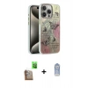 MARSİLYAN™- iPhone 16 Pro Max Kılıf Zirve Modern Prime - Siyah Joko Magic 5D Cam + Çöl Titanyum Raze Metal Kamera Lens