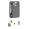 MARSİLYAN™- iPhone 16 Pro Max Kılıf Zirve Modern Prime - Siyah Joko Magic 5D Cam + Çöl Titanyum Raze Metal Kamera Lens