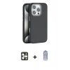 MARSİLYAN™- iPhone 16 Pro Max Kılıf Zirve Modern Prime - Siyah Joko Magic 5D Cam + PVD Metal Kamera Lens - GD