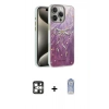 MARSİLYAN™- iPhone 16 Pro Max Kılıf Zirve Modern Prime - Siyah Joko Magic 5D Cam + Gümüş PVD Metal Kamera Lens