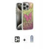 MARSİLYAN™- iPhone 16 Pro Max Kılıf Zirve Modern Prime - Siyah Joko Magic 5D Cam + Gümüş PVD Metal Kamera Lens