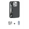 MARSİLYAN™- iPhone 16 Pro Max Kılıf Zirve Modern Prime - Siyah Joko Magic 5D Cam + Pers Alüminyum Kamera Lens - GS