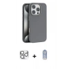 MARSİLYAN™- iPhone 16 Pro Max Kılıf Zirve Modern Prime - Siyah Joko Magic 5D Cam + Pers Alüminyum Kamera Lens - GS
