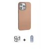 MARSİLYAN™- iPhone 16 Pro Max Kılıf Zirve Modern Prime - Siyah Joko Magic 5D Cam + Pers Alüminyum Kamera Lens - GS