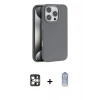 MARSİLYAN™- iPhone 16 Pro Max Kılıf Zirve Modern Prime - Siyah Joko Magic 5D Cam + PVD Metal Kamera Lens - GS
