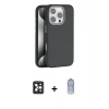 MARSİLYAN™- iPhone 16 Pro Max Kılıf Zirve Modern Prime - Siyah Joko Magic 5D Cam + PVD Metal Kamera Lens - SH