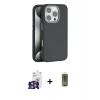 MARSİLYAN™- iPhone 16 Pro Max Kılıf Zirve Modern Prime - Siyah Joko Magic 5D Hayalet Cam + Gümüş Bilvis Titan Kamera Lens