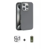 MARSİLYAN™- iPhone 16 Pro Max Kılıf Zirve Modern Prime - Siyah Joko Magic 5D Hayalet Cam + Pers Alüminyum Kamera Lens - GS