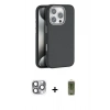 MARSİLYAN™- iPhone 16 Pro Max Kılıf Zirve Modern Prime - Siyah Joko Magic 5D Hayalet Cam + Pers Alüminyum Kamera Lens - GI