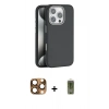 MARSİLYAN™- iPhone 16 Pro Max Kılıf Zirve Modern Prime - Siyah Joko Magic 5D Hayalet Cam + Pers Alüminyum Kamera Lens - CLTM