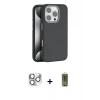 MARSİLYAN™- iPhone 16 Pro Max Kılıf Zirve Modern Prime - Siyah Joko Magic 5D Hayalet Cam + Pers Alüminyum Kamera Lens - GS