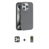 MARSİLYAN™- iPhone 16 Pro Max Kılıf Zirve Modern Prime - Siyah Joko Magic 5D Hayalet Cam + PVD Metal Kamera Lens - GS