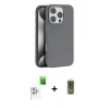 MARSİLYAN™- iPhone 16 Pro Max Kılıf Zirve Modern Prime - Siyah Joko Magic 5D Hayalet Cam + Raze Metal Kamera Lens - BZ