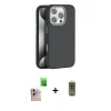 MARSİLYAN™- iPhone 16 Pro Max Kılıf Zirve Modern Prime - Siyah Joko Magic 5D Hayalet Cam + Raze Metal Kamera Lens - NLGY