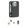 MARSİLYAN™- iPhone 16 Pro Max Kılıf Zirve Modern Prime - Siyah Joko Magic 5D Hayalet Cam + Raze Metal Kamera Lens - BZ