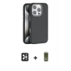 MARSİLYAN™- iPhone 16 Pro Max Kılıf Zirve Modern Prime - Siyah Joko Magic 5D Hayalet Cam + PVD Metal Kamera Lens - SH