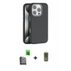 MARSİLYAN™- iPhone 16 Pro Max Kılıf Zirve Modern Prime - Siyah Joko Magic 5D Hayalet Cam + Raze Metal Kamera Lens - SH