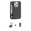 MARSİLYAN™- iPhone 16 Pro Max Kılıf Zirve Modern Prime - Siyah Joko Magic 5D Hayalet Cam + Titanyum Gri Bilvis Titan Kamera Lens