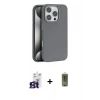 MARSİLYAN™- iPhone 16 Pro Max Kılıf Zirve Modern Prime - Siyah Joko Magic 5D Hayalet Cam + Titanyum Gri Bilvis Titan Kamera Lens